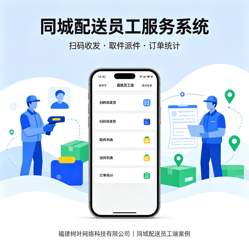 同城配送服务系统【鑫凯同城配送员工服务系统】 案例截图
